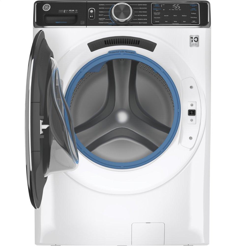 Ge Appliances GFW850SSNWW Ge® 5.0 Cu. Ft. Capacity Smart Front Load Energy Star® Steam Washer With Smartdispense&#8482; Ultrafresh Vent System With Odorblock&#8482; And Sanitize + Allergen