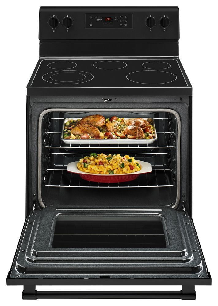 Maytag MER6600FB 30-Inch Wide Electric Range With Shatter-Resistant Cooktop - 5.3 Cu. Ft.