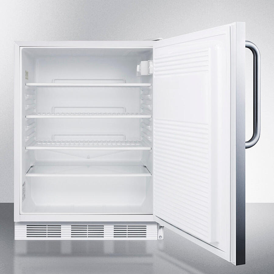 Summit FF7LWCSS Commercially Listed Built-In Undercounter All-Refrigerator For General Purpose Use, Auto Defrost W/Ss Exterior And Front Lock