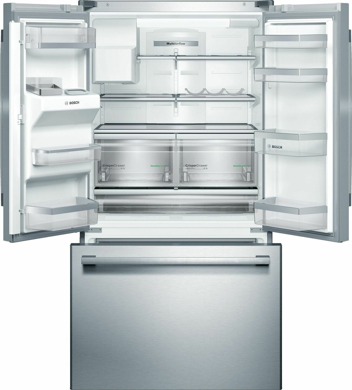 Bosch B26FT50SNS 800 Series French Door Bottom Mount Refrigerator 36'' Stainless Steel, Easy Clean Stainless Steel B26Ft50Sns