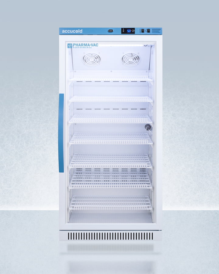 Summit ARG8PV Performance Series Pharma-Vac 8 Cu.Ft. Upright Glass Door Commercial All-Refrigerator For The Display And Refrigeration Of Vaccines