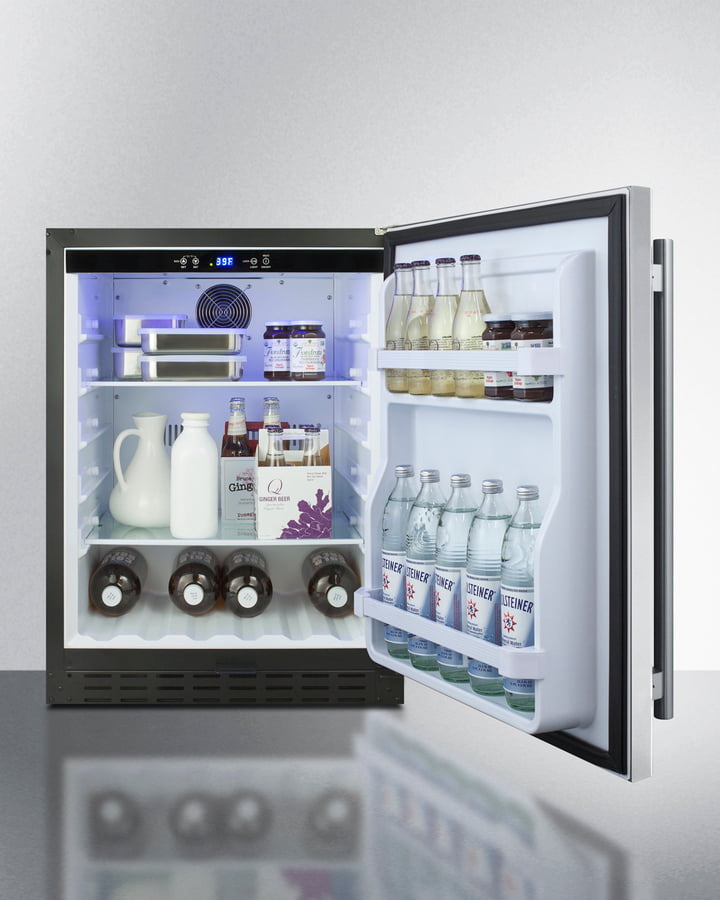 Summit AL55 24" Wide Built-In All-Refrigerator, Ada Compliant