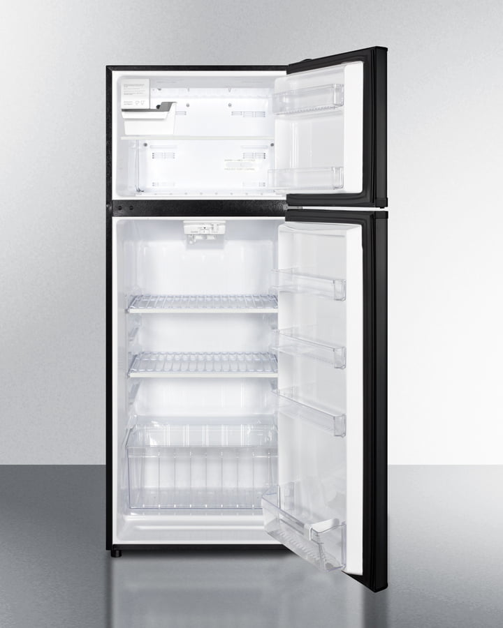 Summit FF1161KSIM Energy Star Qualified Ada Compliant Refrigerator-Freezer With Factory-Installed Icemaker And Black Stainless Steel Doors