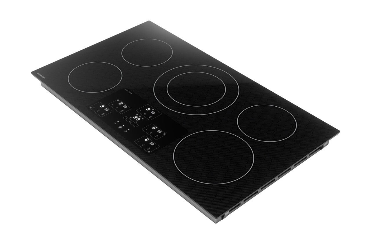 Sharp SDH3652DB 36 In. Width Induction Cooktop, European Black Mirror Finish Made With Premium Schott® Glass