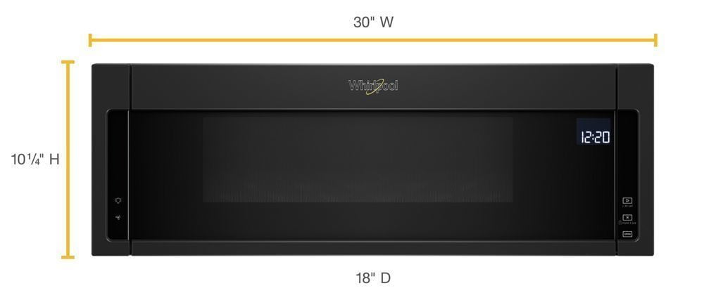 Whirlpool 1.1 Cu. ft. Low Profile Microwave Hood - Black - WML75011HB