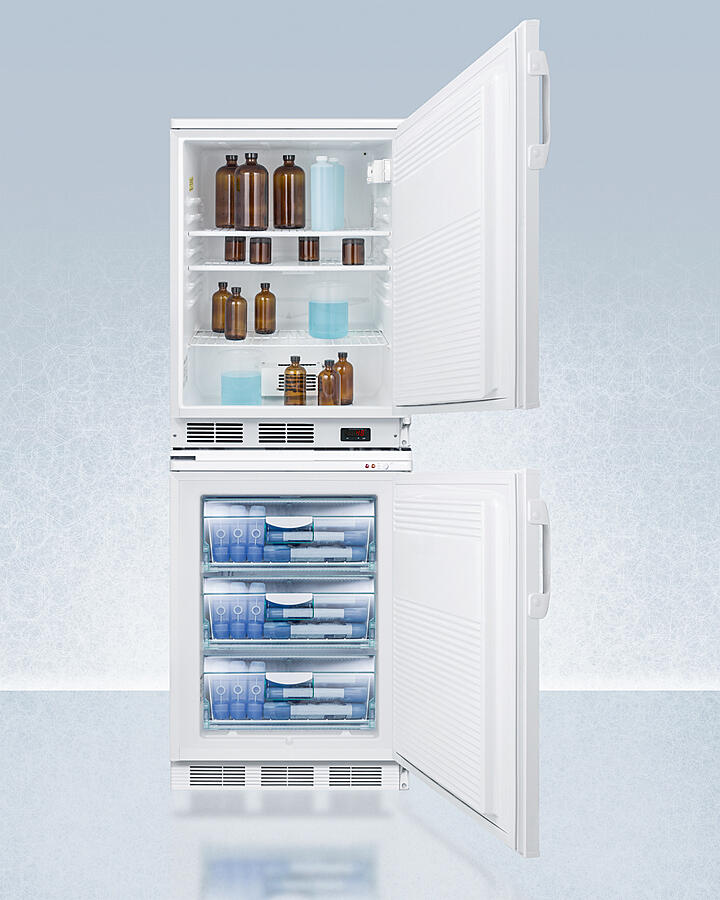 Summit FF7LWVT65MLSTACKPRO Ff7Lwpro Auto Defrost All-Refrigerator With Digital Controls Stacked With -25 C Manual Defrost Vt65Mlpro All-Freezer, Both With Factory-Installed Probe Holes