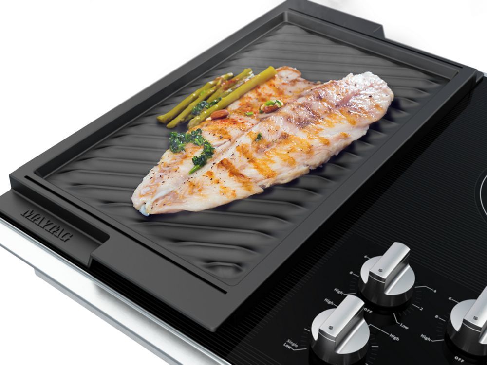 Maytag MEC8836HS 36-Inch Electric Cooktop With Reversible Grill And Griddle