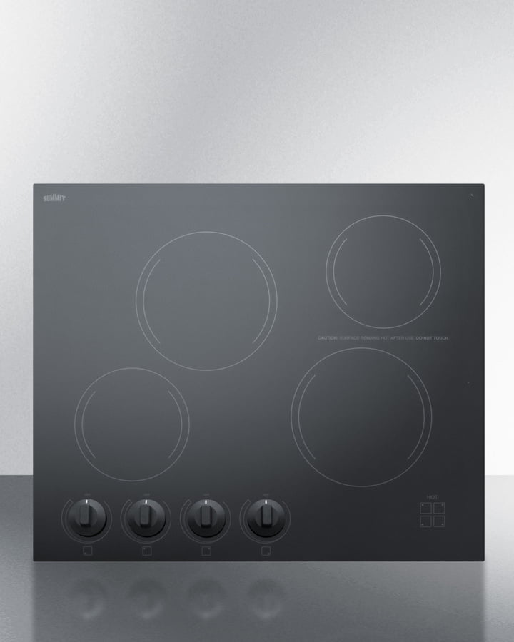 Summit CREK4B 24" Wide 230V 4-Burner Radiant Cooktop