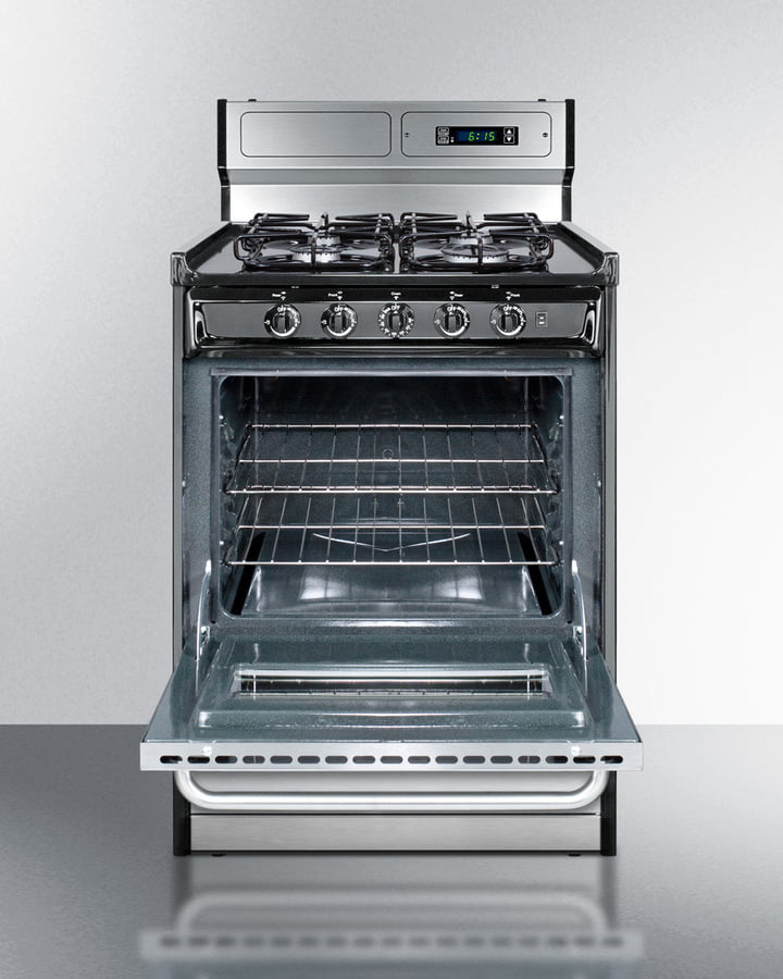 Summit TTM63027BKSW 24" Wide Gas Range