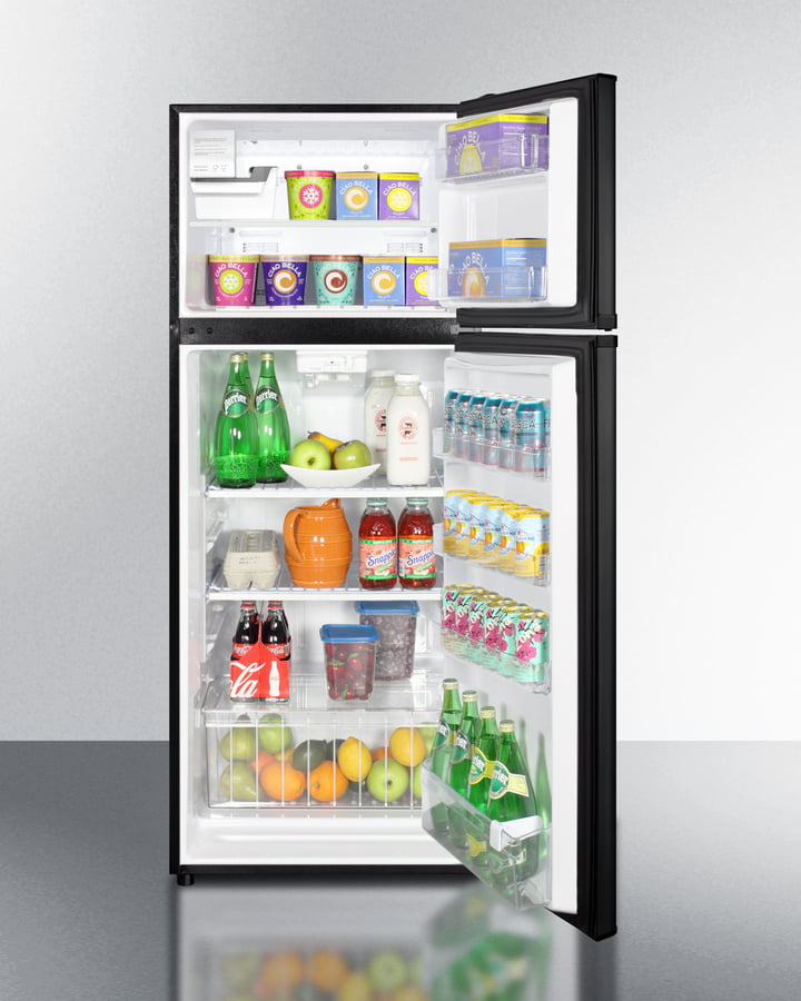 Summit FF1161KSIM Energy Star Qualified Ada Compliant Refrigerator-Freezer With Factory-Installed Icemaker And Black Stainless Steel Doors