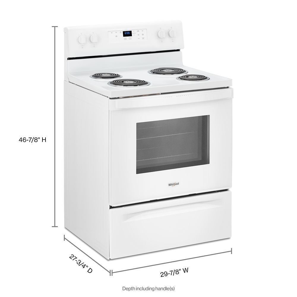 Whirlpool WFC315S0JW 4.8 Cu. Ft. Whirlpool® Electric Range With Keep Warm Setting