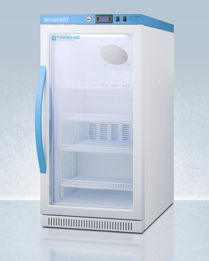 Summit ARG31PVBIADA Performance Series Pharma-Vac 2.83 Cu.Ft. Ada Height Glass Door Commercial All-Refrigerator For The Display And Refrigeration Of Vaccines; Designed For Freestanding Or Recessed Installation