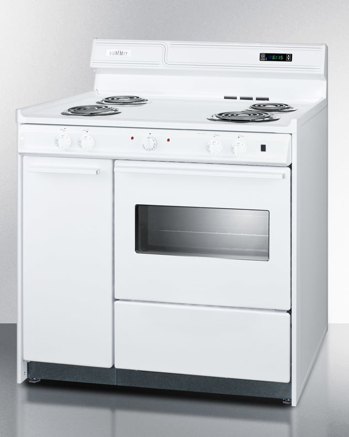 Summit WEM430KW 36" Wide Electric Coil Top Range