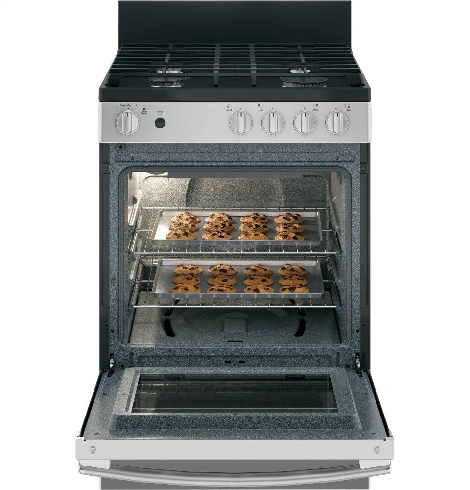 Ge Appliances JGAS640RMSS Ge® 24" Steam Clean Free-Standing/Slide-In Gas Range