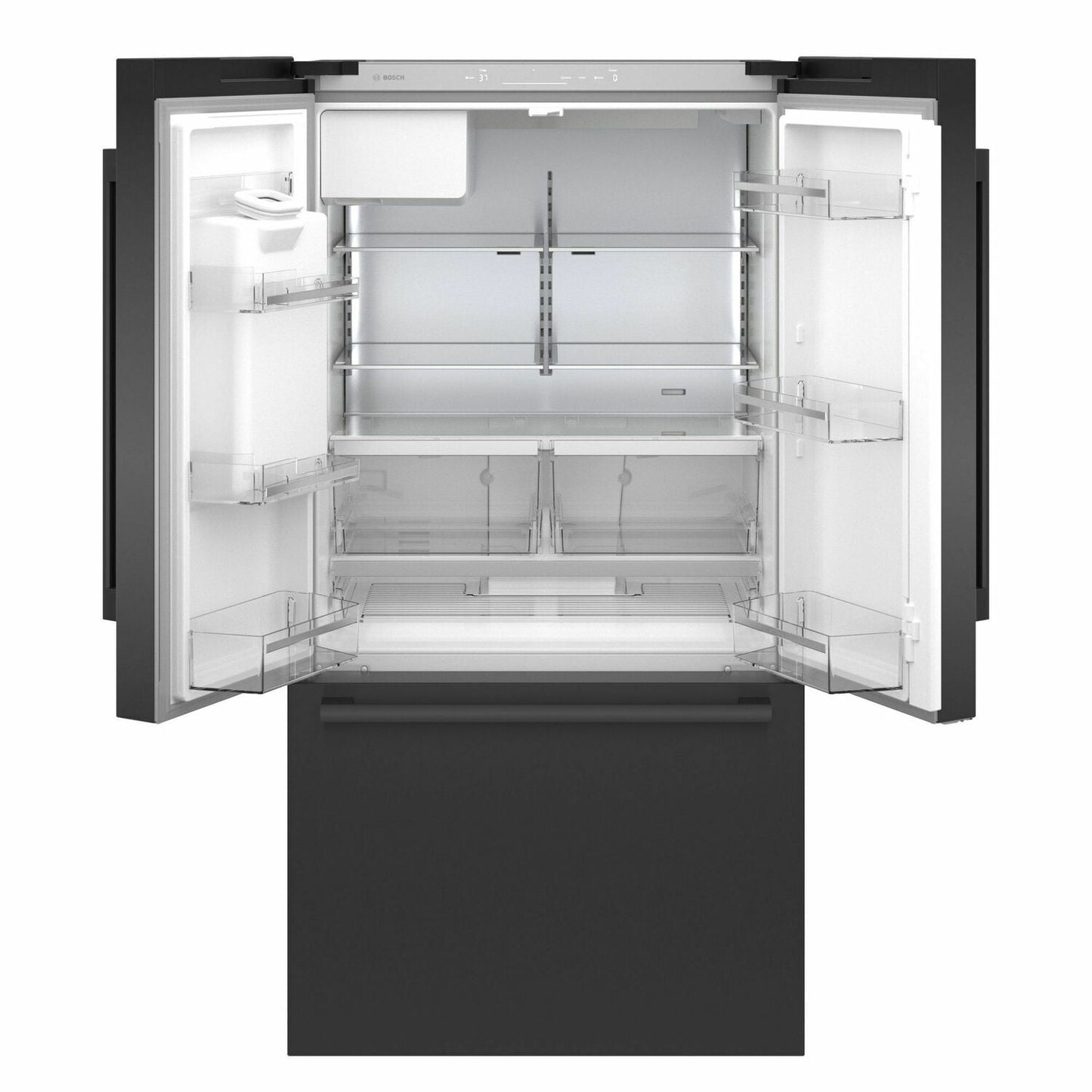 Bosch B36CD50SNB 500 Series French Door Bottom Mount Refrigerator 36'' Black Stainless Steel B36Cd50Snb