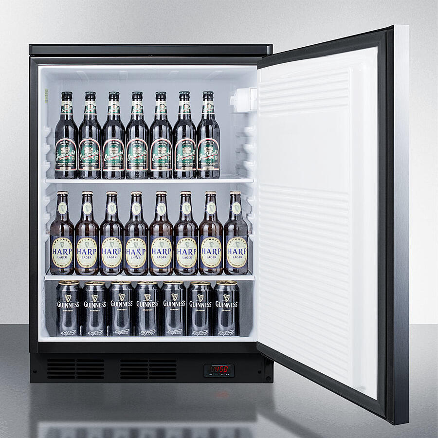 Summit FF7LBLKBIPUBSSHH 24" Wide Built-In Pub Cellar