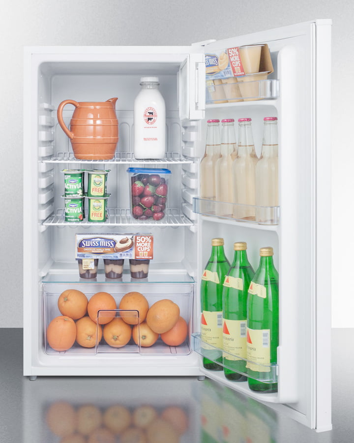 Summit FF471WBIADA Built-In Undercounter All-Refrigerator In White For Use In Ada Compliant Settings