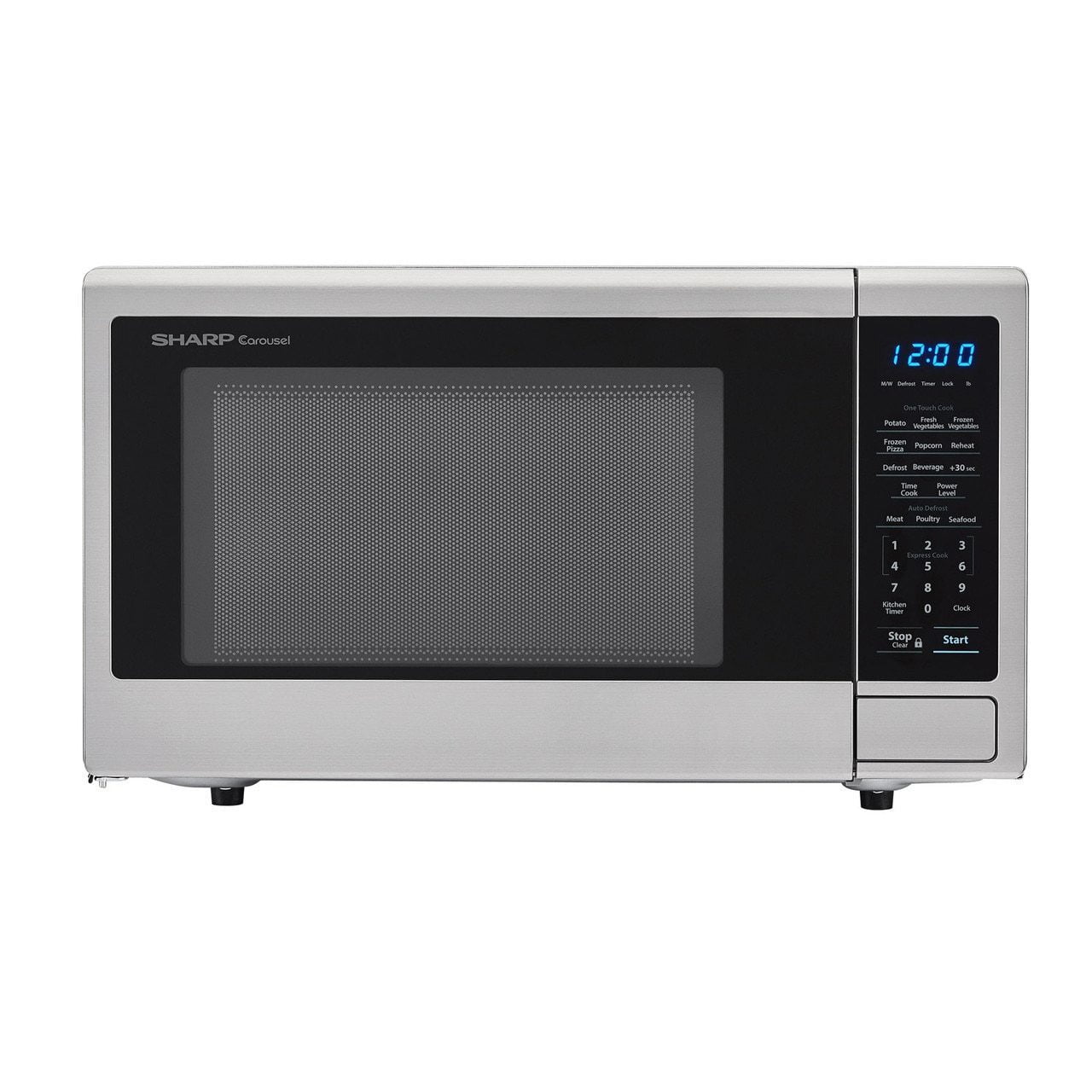 Sharp SMC1132CS 1.1 Cu. Ft. 1000W Sharp Stainless Steel Carousel Countertop Microwave Oven