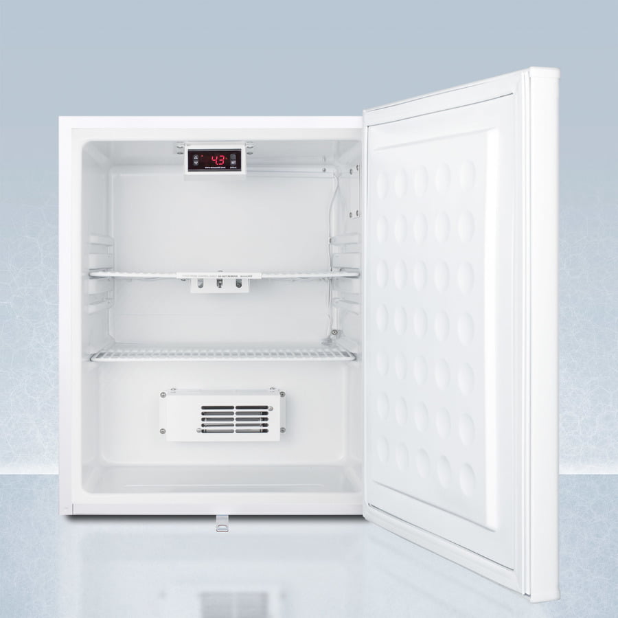 Summit FF28LWHPRO Compact Auto Defrost All-Refrigerator With Digital Thermostat, Internal Fan, Front Lock, And Probe Hole For User-Installed Monitoring Equipment