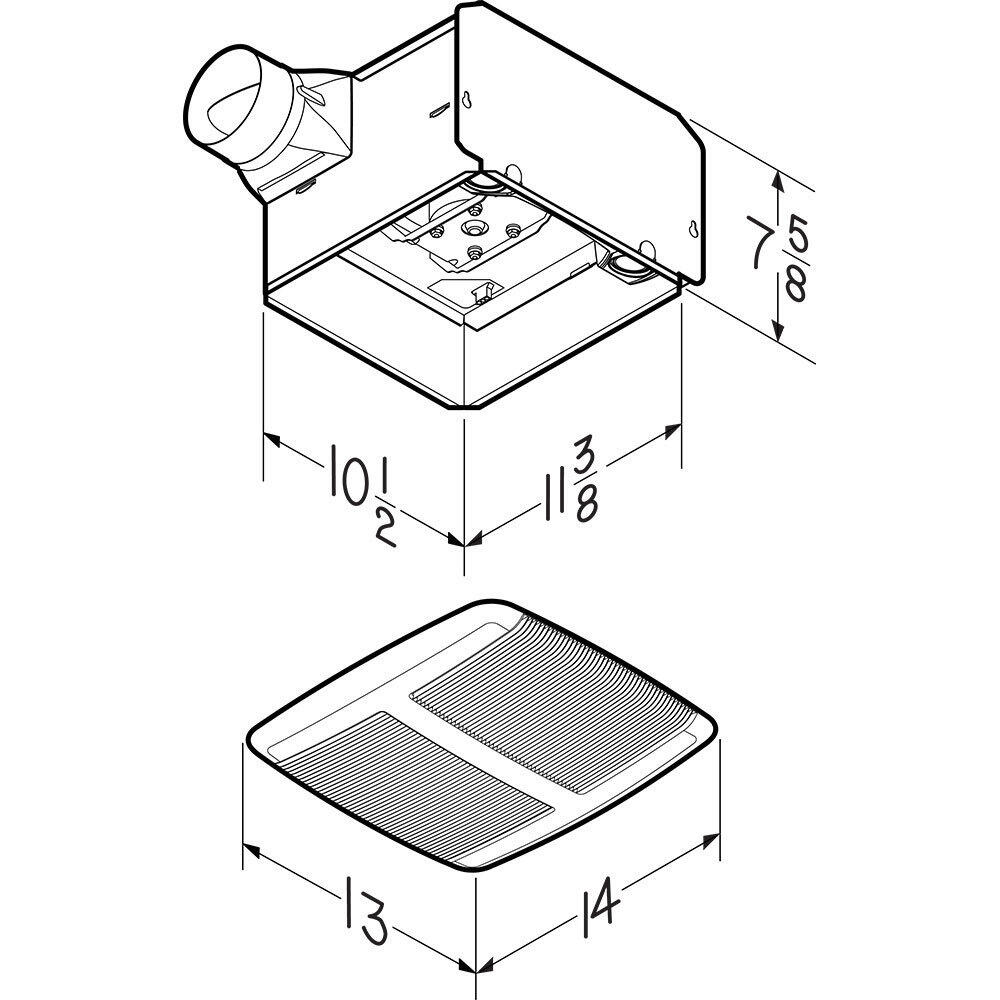 Broan SPK110 Broan-Nutone® Wall Vent Kit, 3" Or 4" Round Duct