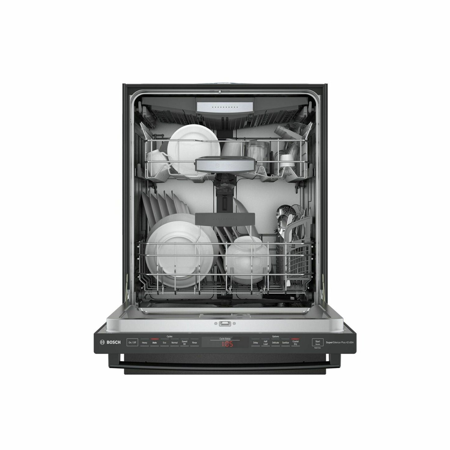 Bosch SHXM78Z54N 800 Series Dishwasher 24'' Black Stainless Steel, Xxl Shxm78Z54N