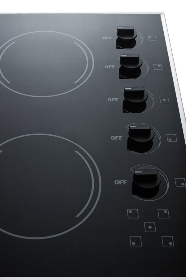 Summit CR5B273B 27" Wide 230V 5-Burner Radiant Cooktop