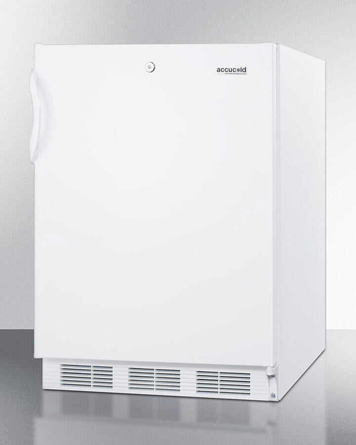 Summit FF6LWBI7ADA Ada Compliant Commercial All-Refrigerator For Built-In General Purpose Use, With Lock, Automatic Defrost Operation And White Exterior