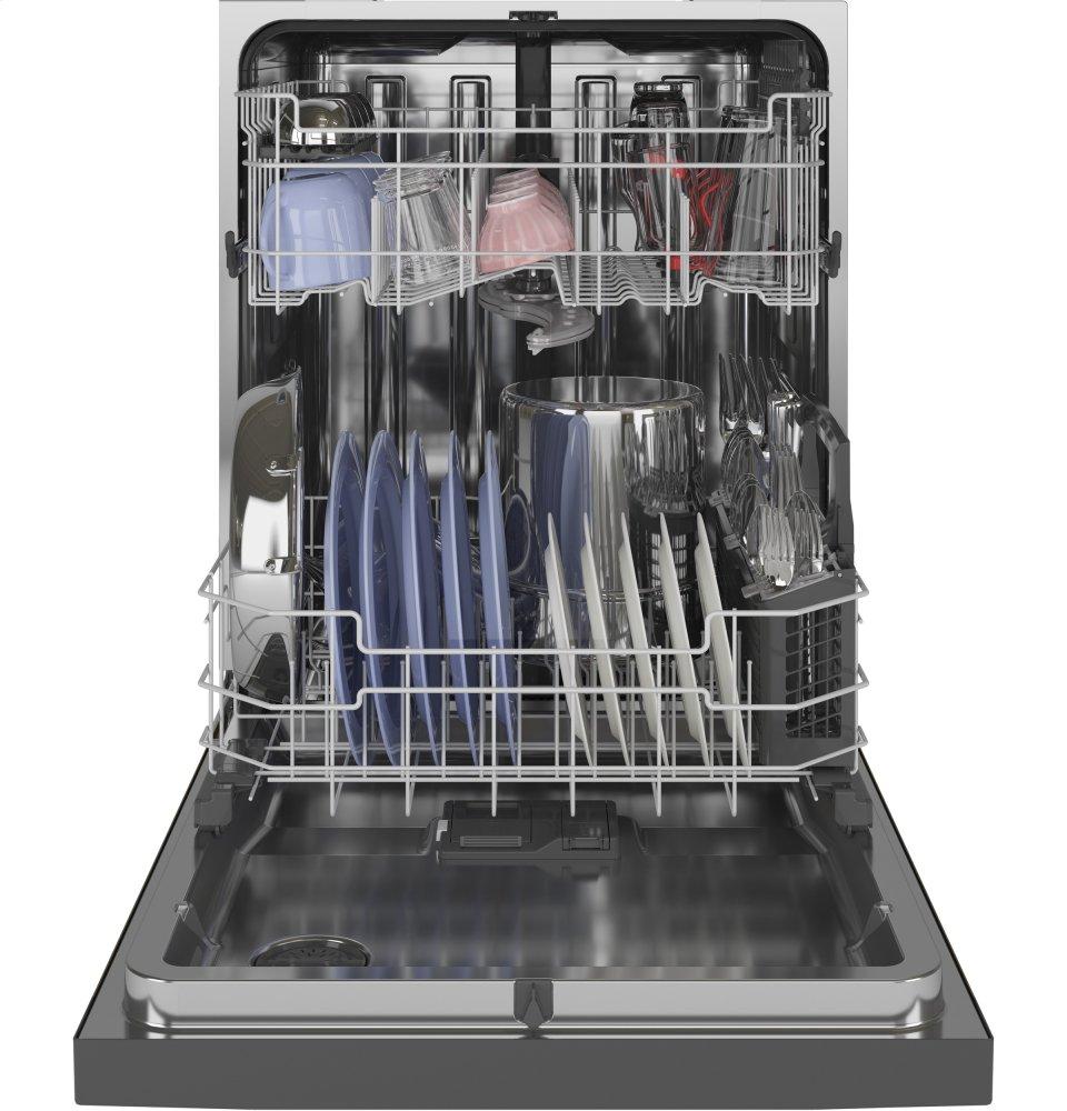 Ge Appliances GDF645SMNES Ge® Front Control With Stainless Steel Interior Dishwasher With Sanitize Cycle & Dry Boost