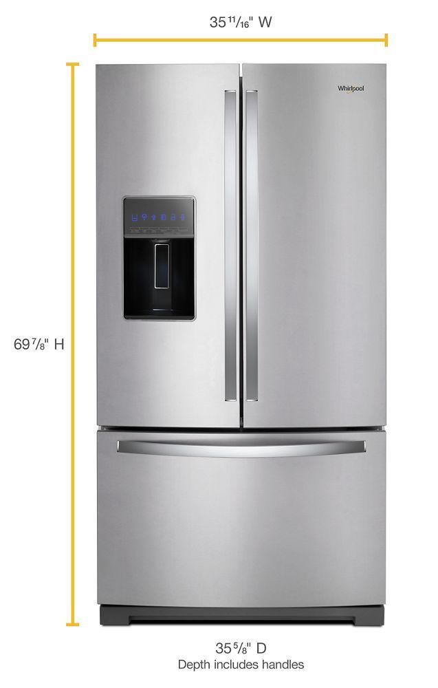 Whirlpool WRF757SDHZ 36-Inch Wide French Door Refrigerator - 27 Cu. Ft.