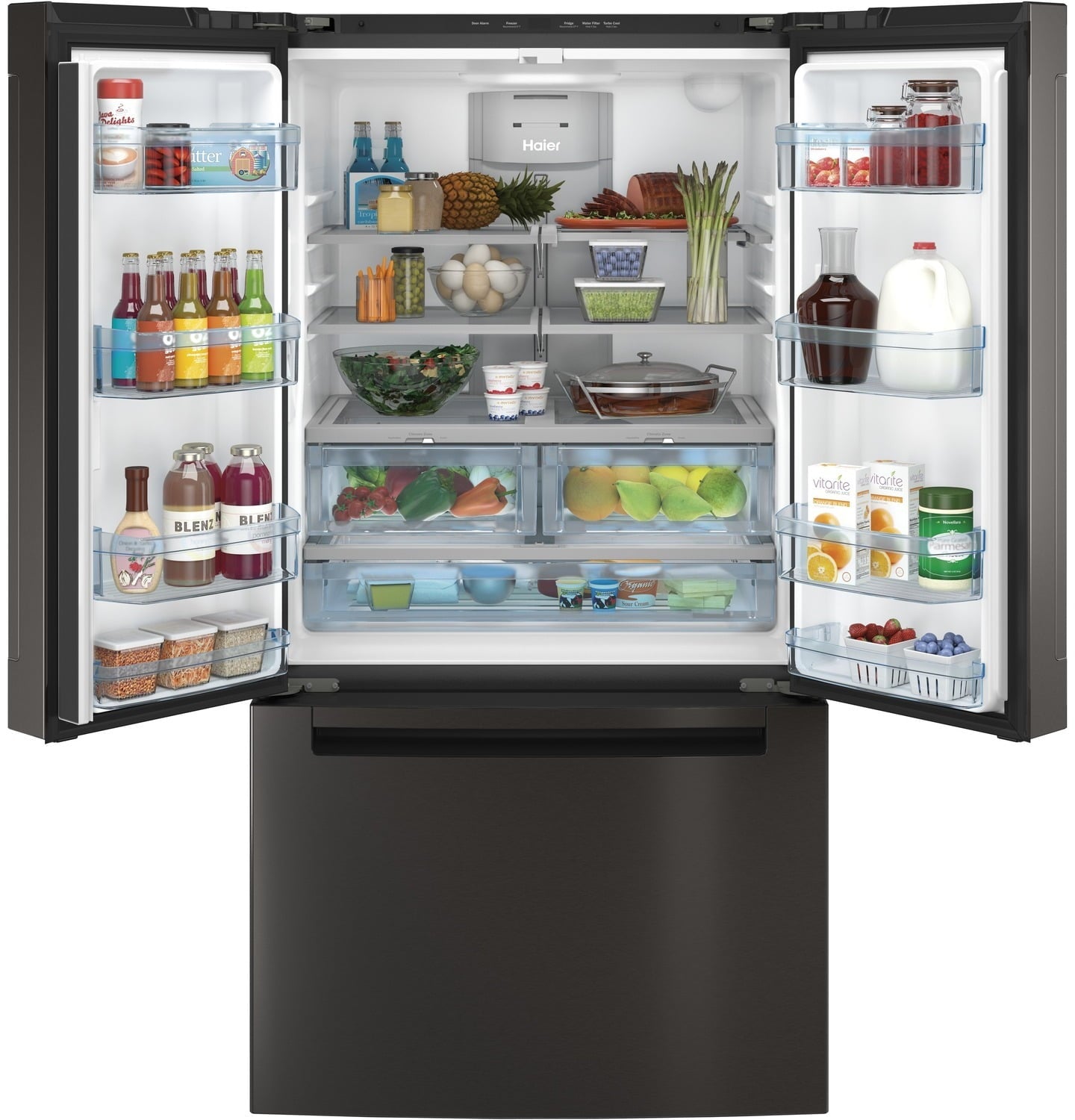 Haier QNE27JBMTS Energy Star® 27.0 Cu. Ft. French-Door Refrigerator