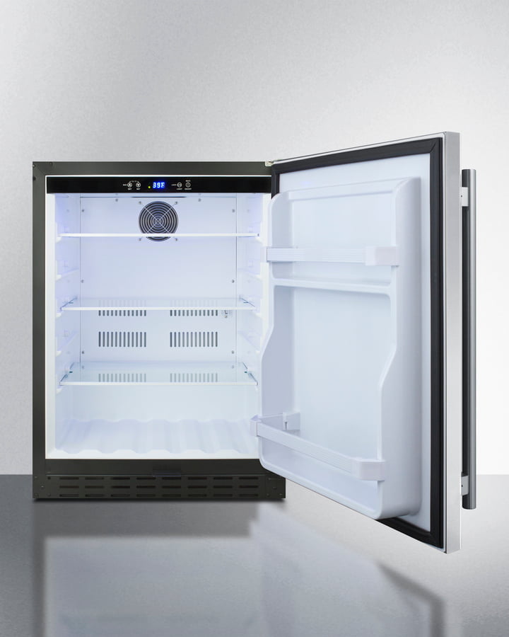 Summit AL55 24" Wide Built-In All-Refrigerator, Ada Compliant