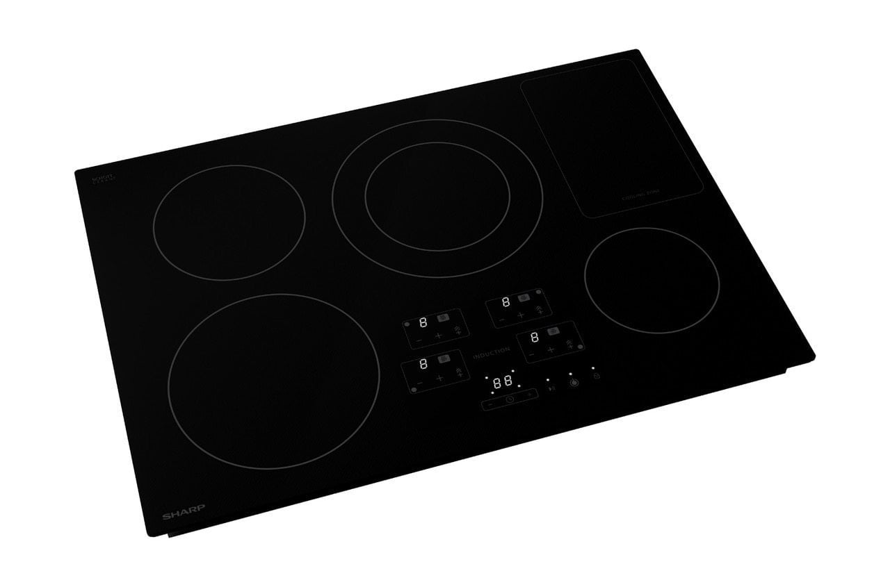 Sharp SDH3042DB 30 In. Width Induction Cooktop, European Black Mirror Finish Made With Premium Schott® Glass