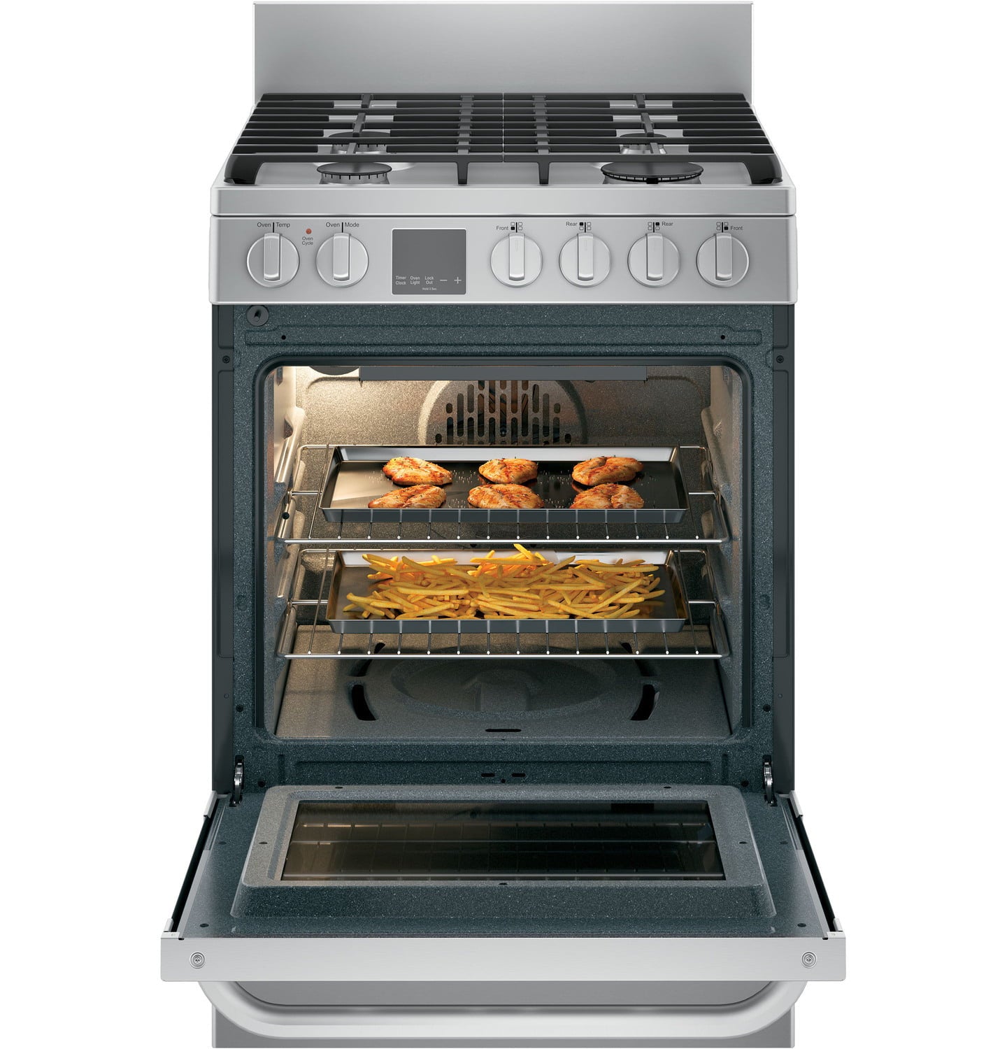 Haier QGAS740RMSS 24" 2.9 Cu. Ft. Gas Free-Standing Range With Convection And Modular Backguard