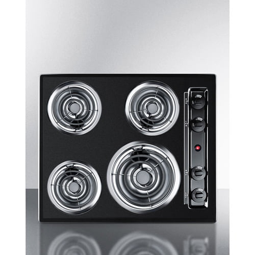 Summit TEL03 24" Wide 4-Burner Coil Cooktop