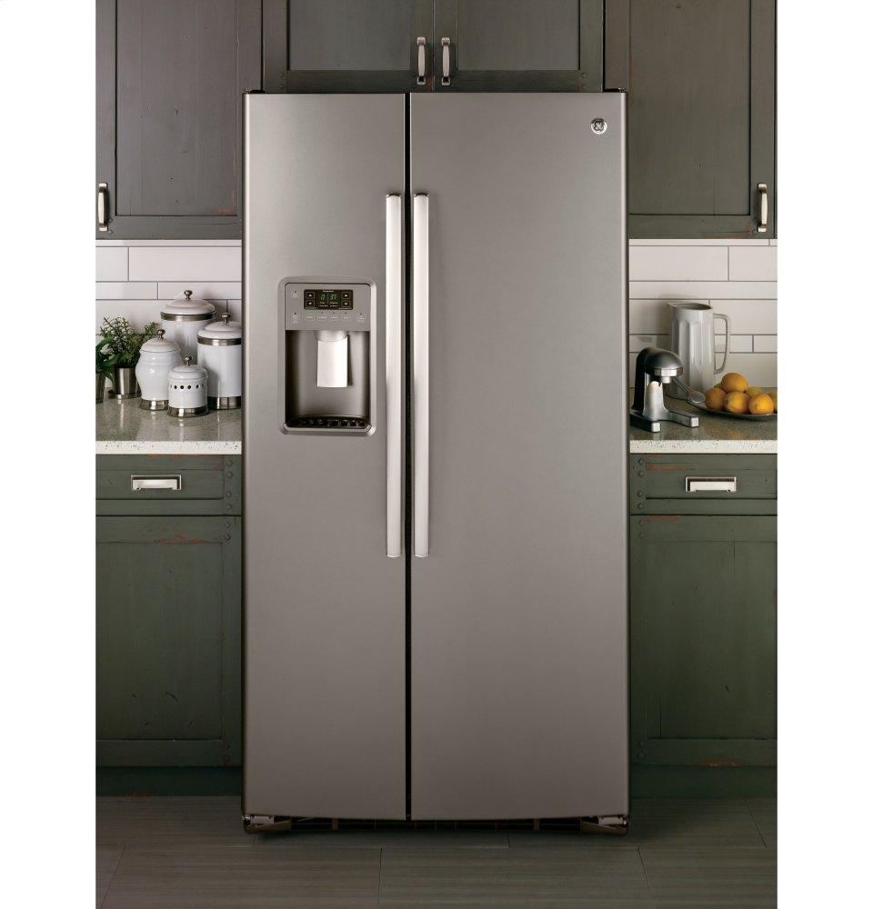 Ge Appliances GSS25GMHES Side By Side Freestanding Refrigerator