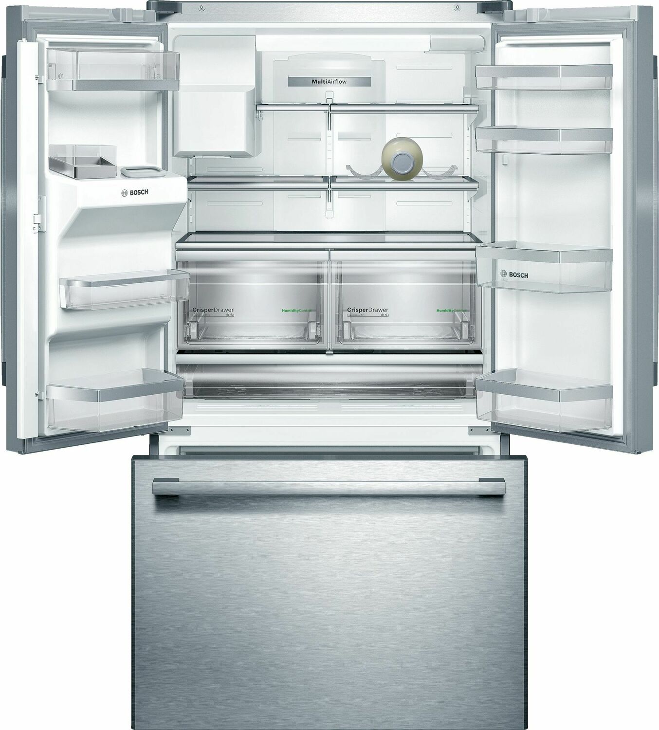 Bosch B26FT50SNS 800 Series French Door Bottom Mount Refrigerator 36'' Stainless Steel, Easy Clean Stainless Steel B26Ft50Sns