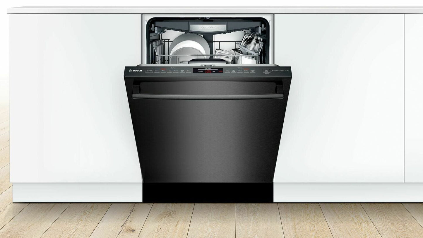 Bosch SHXM78Z54N 800 Series Dishwasher 24'' Black Stainless Steel, Xxl Shxm78Z54N