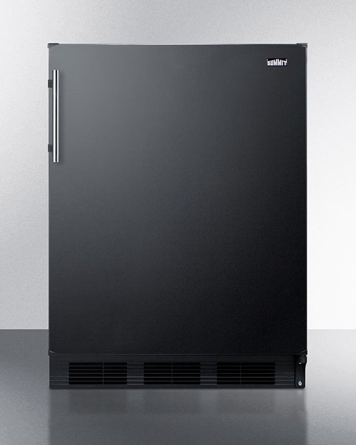 Summit FF63BKBIADA Ada Compliant Built-In Undercounter All-Refrigerator For Residential Use, Auto Defrost With Deluxe Interior And Black Exterior Finish