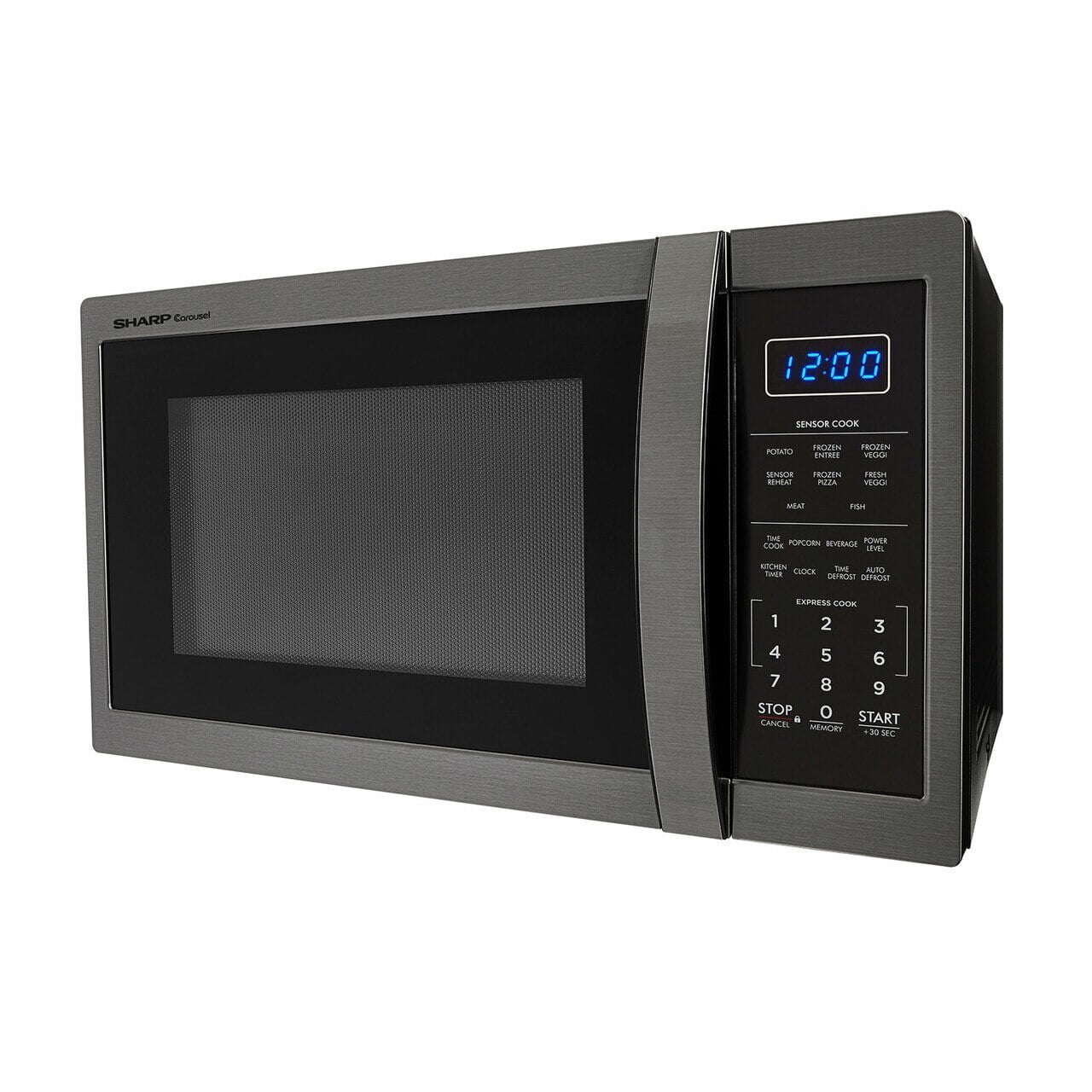 Sharp SMC1452CH 1.4 Cu. Ft. 1100W Sharp Black Stainless Steel Countertop Microwave Oven