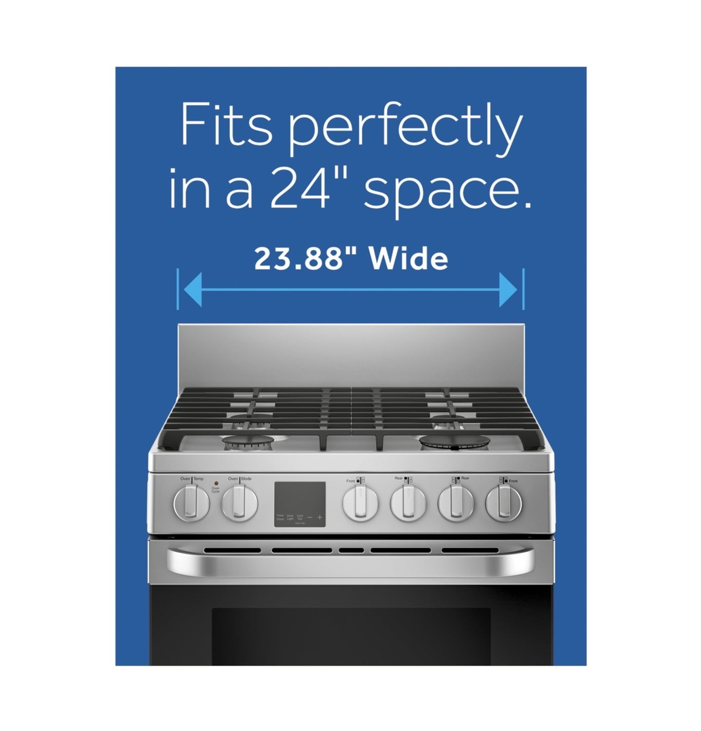 Haier QGAS740RMSS 24" 2.9 Cu. Ft. Gas Free-Standing Range With Convection And Modular Backguard