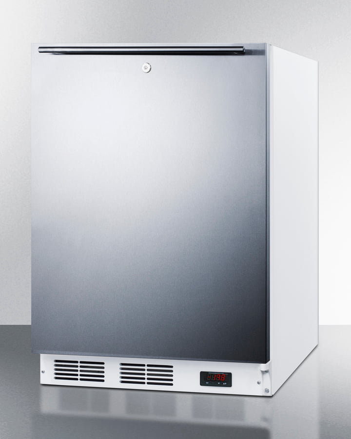 Summit VT65ML7BISSHHADA Ada Compliant Commercial Built-In Medical All-Freezer Capable Of -25 C Operation, With Wrapped Stainless Steel Door, Horizontal Handle, And Lock