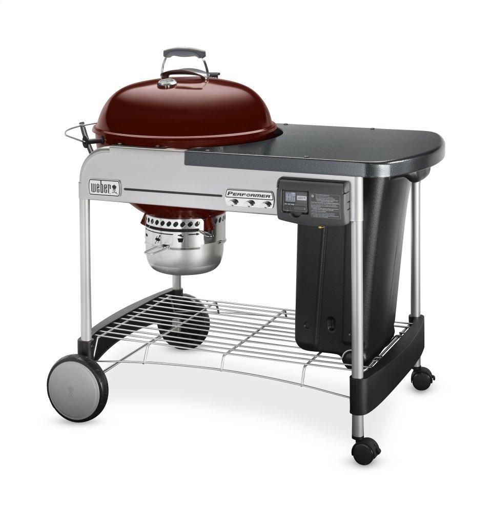 Weber 15503001 Performer® Deluxe Charcoal Grill - 22 Inch Crimson