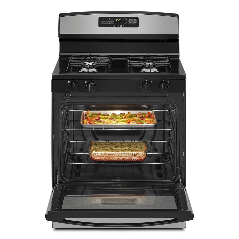 Amana AGR6303MMS 30-Inch Gas Range With Bake Assist Temps