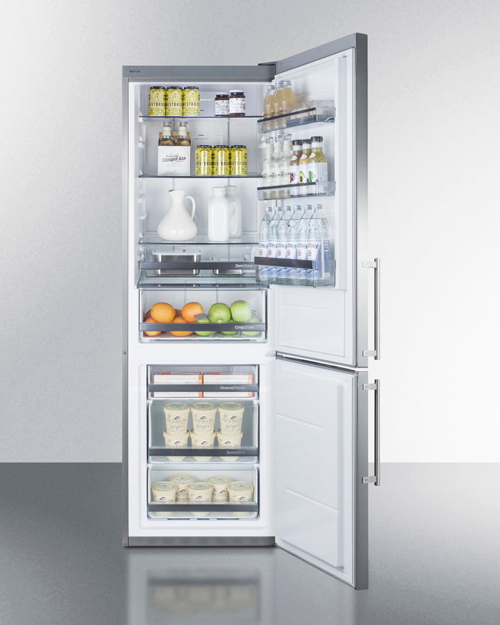 Summit FFBF249SS 24" Wide Bottom Freezer Refrigerator