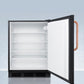 Summit FF7LBLKBITBCADA Ada Compliant Built-In Undercounter All-Refrigerator For General Purpose Or Commercial Use, With Pure Copper Handle, Lock, Auto Defrost Operation, And Black Exterior