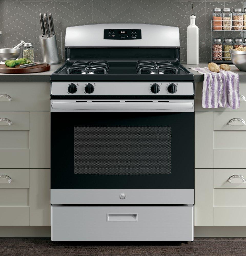 Ge Appliances JGBS60REKSS Ge® 30" Free-Standing Gas Range