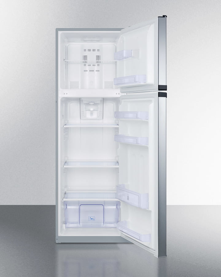 Summit FF948SS 8.8 Cu.Ft. Frost-Free Refrigerator-Freezer With Platinum Cabinet And Stainless Steel Doors