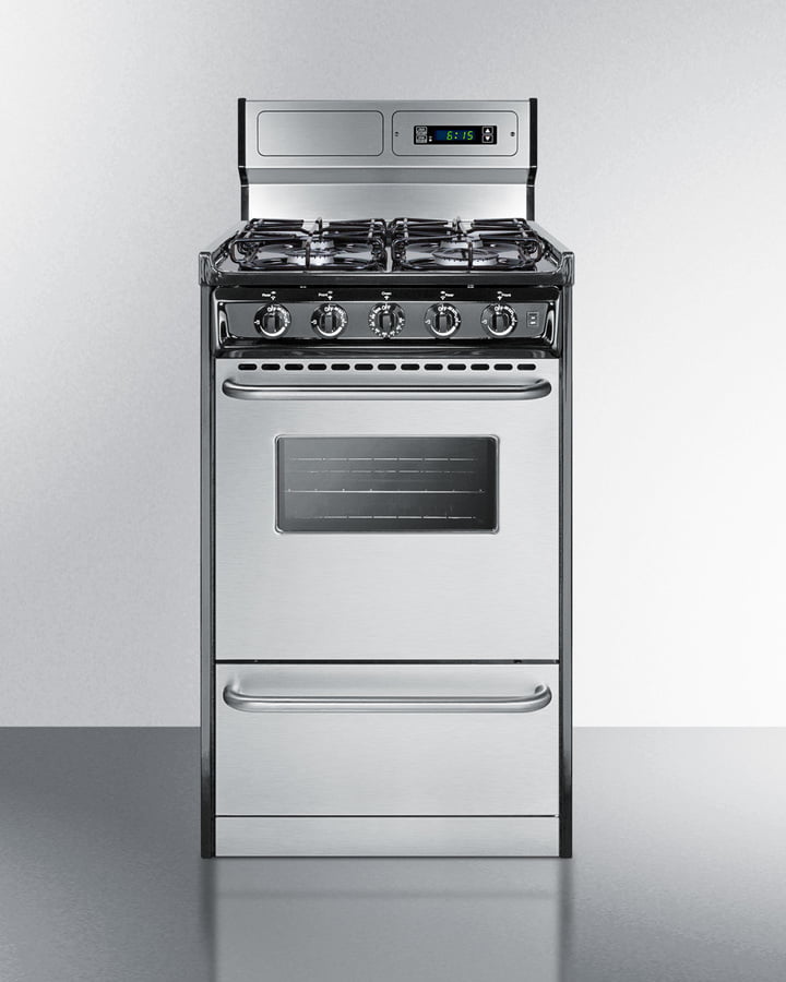 Summit TTM13027BKSW 20" Wide Gas Range