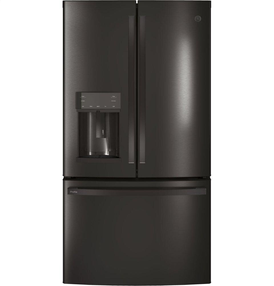 Ge Appliances PYD22KBLTS Ge Profile&#8482; Series 22.1 Cu. Ft. Counter-Depth French-Door Refrigerator With Door In Door And Hands-Free Autofill