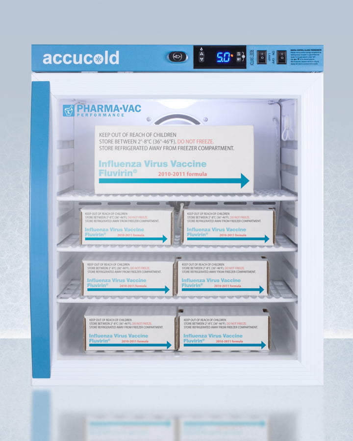 Summit ARG1PV Performance Series Pharma-Vac 1 Cu.Ft. Countertop Glass Door Commercial All-Refrigerator For The Display And Refrigeration Of Vaccines